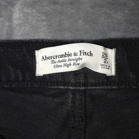 Abercrombie & fitch The Ankle Ultra High-Rise ripped knees 26/2 jeans Raw Hem - Picture 2 of 11